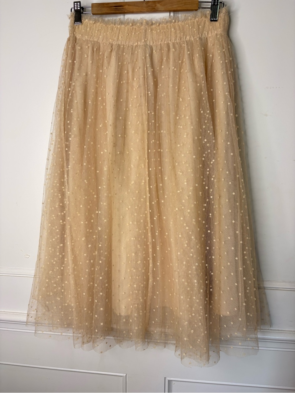 Disney by Lauren Conrad polka Dot Tulle Midi Skirt in Beige - Picture 15 of 16
